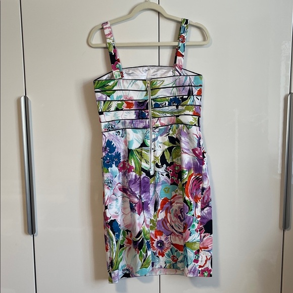 NWOT Spense Cotton Floral Strappy Midi Dress pockets Multicolor, Size 10 - Picture 6 of 10